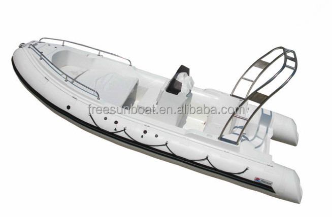 16ft  Deep V Fiberglass Hull PVC/Hypalon Inflatable Boat hypalon rigid inflatable aluminum rib boat with Center Console and Seat