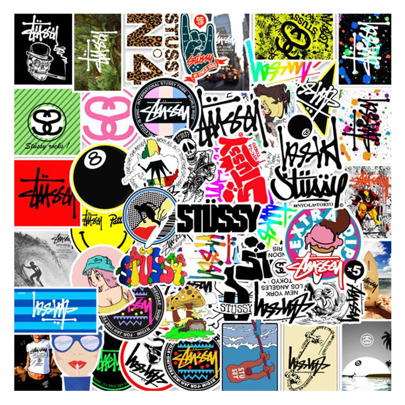 ZY1392C 50Pcs Street Graffiti Stickers Die Cut Vinyl Decorative Laptop Skateboard Fridge Luggage Guitar Graffiti Art Sticker