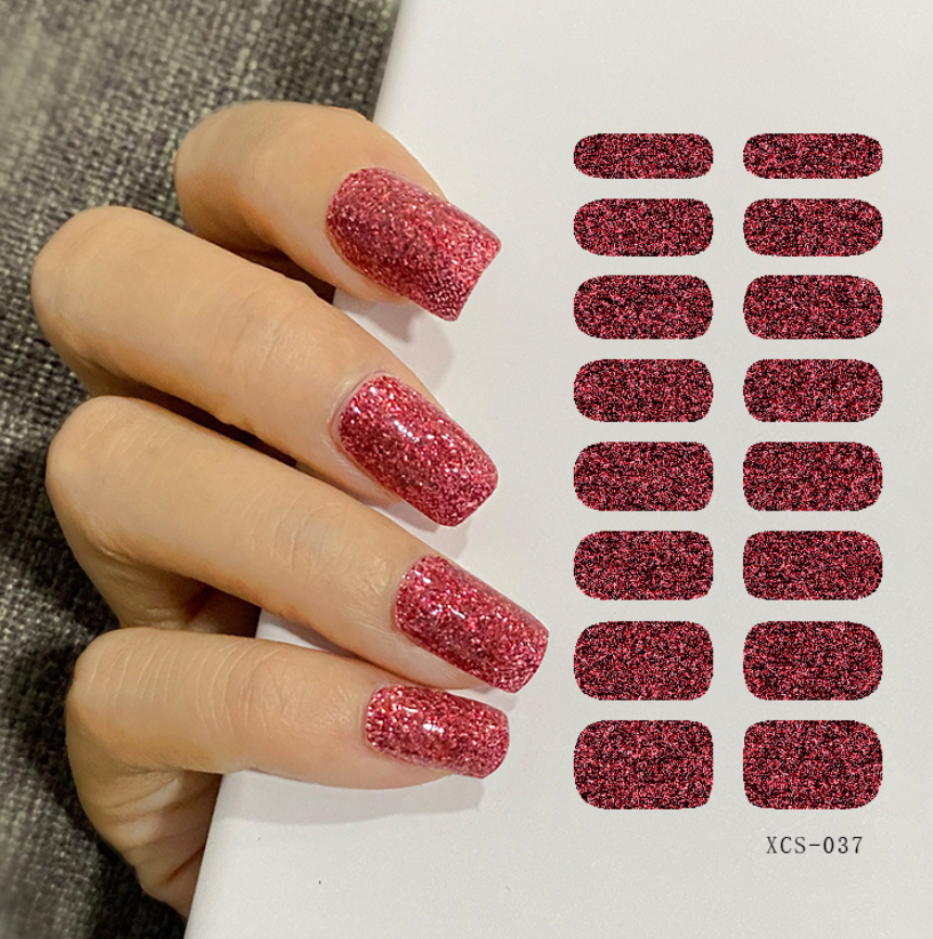 Korean Gel Nail Sticker Real nail Polish Strips Customized design OEM ODM nail wraps