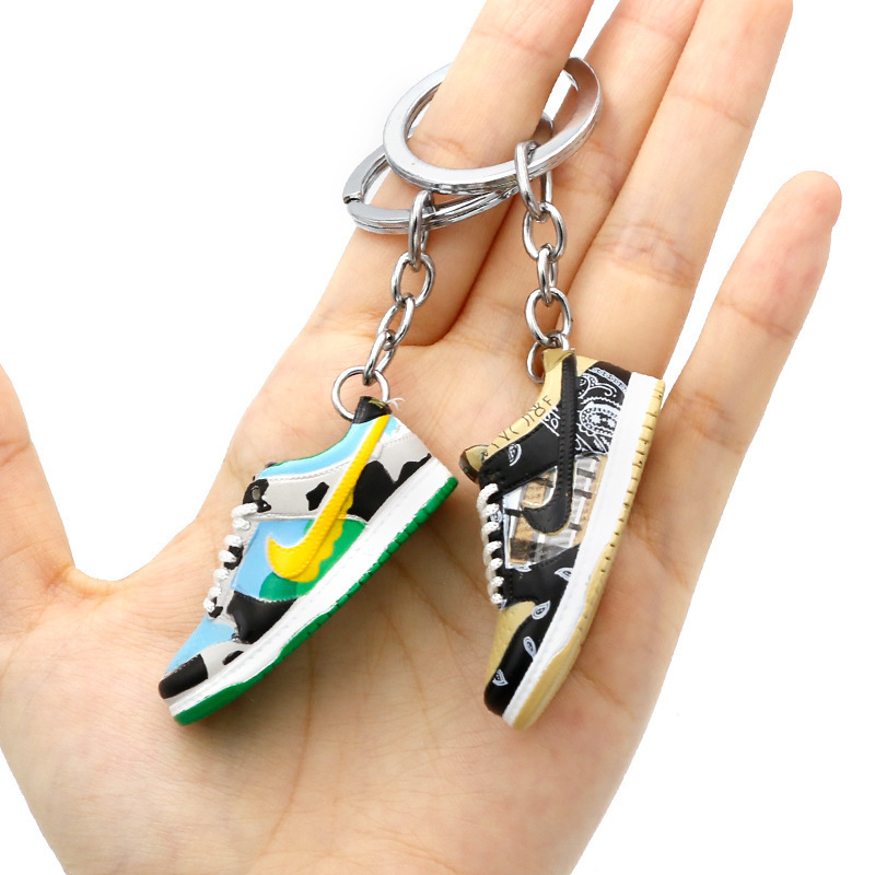 ZY2650C Hot-Sale Dunks Sneaker Keychain J Ordan Keychain 3D Mini Sneaker Shoe With Box