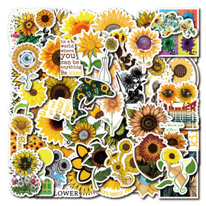 ZY1795C 50Pcs Sunflower Graffiti Stickers Die Cut Vinyl Decorative Laptop Skateboard Cellphone Luggage Guitar For Teen Decal