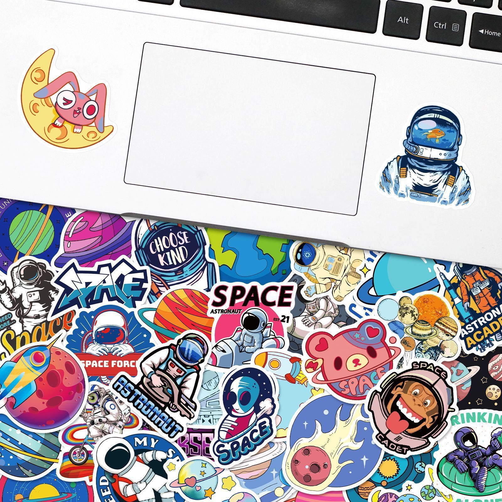 ZY1473C 100Pcs  NASA Star Astronaut Stickers Waterproof Decorate Notebook Skateboard Bicycle Luggage For Teen Kids Toys Decal