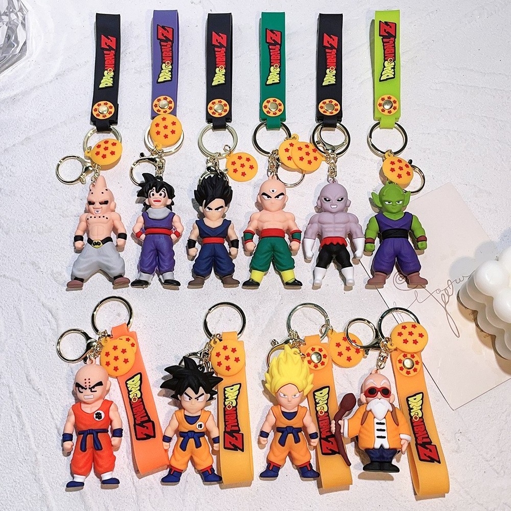 ZY2397C Teen Like Japan Cartoon 3d Pvc Anime Dragon Ball Keychain Car Key Chain Bag Pendant Doll Pendant Goku Keychain Wholesale