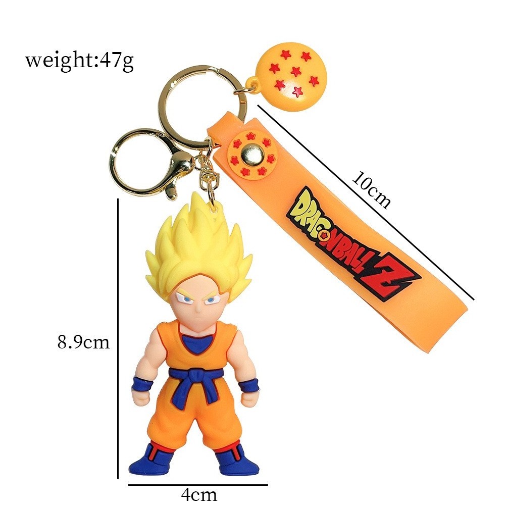 ZY2397C Teen Like Japan Cartoon 3d Pvc Anime Dragon Ball Keychain Car Key Chain Bag Pendant Doll Pendant Goku Keychain Wholesale