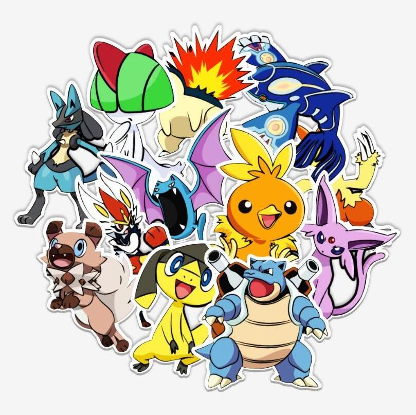 ZY0795C 50Pcs Anime Cartoon Pokemoned Graffiti Stickers suitcase laptop phone cup refrigerator skateboard waterproof stickers