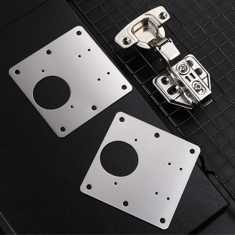 Door Hinge Repair Plate Easy Installation Stainless Steel Hinge Repair Kit For Kitchen Cabinet