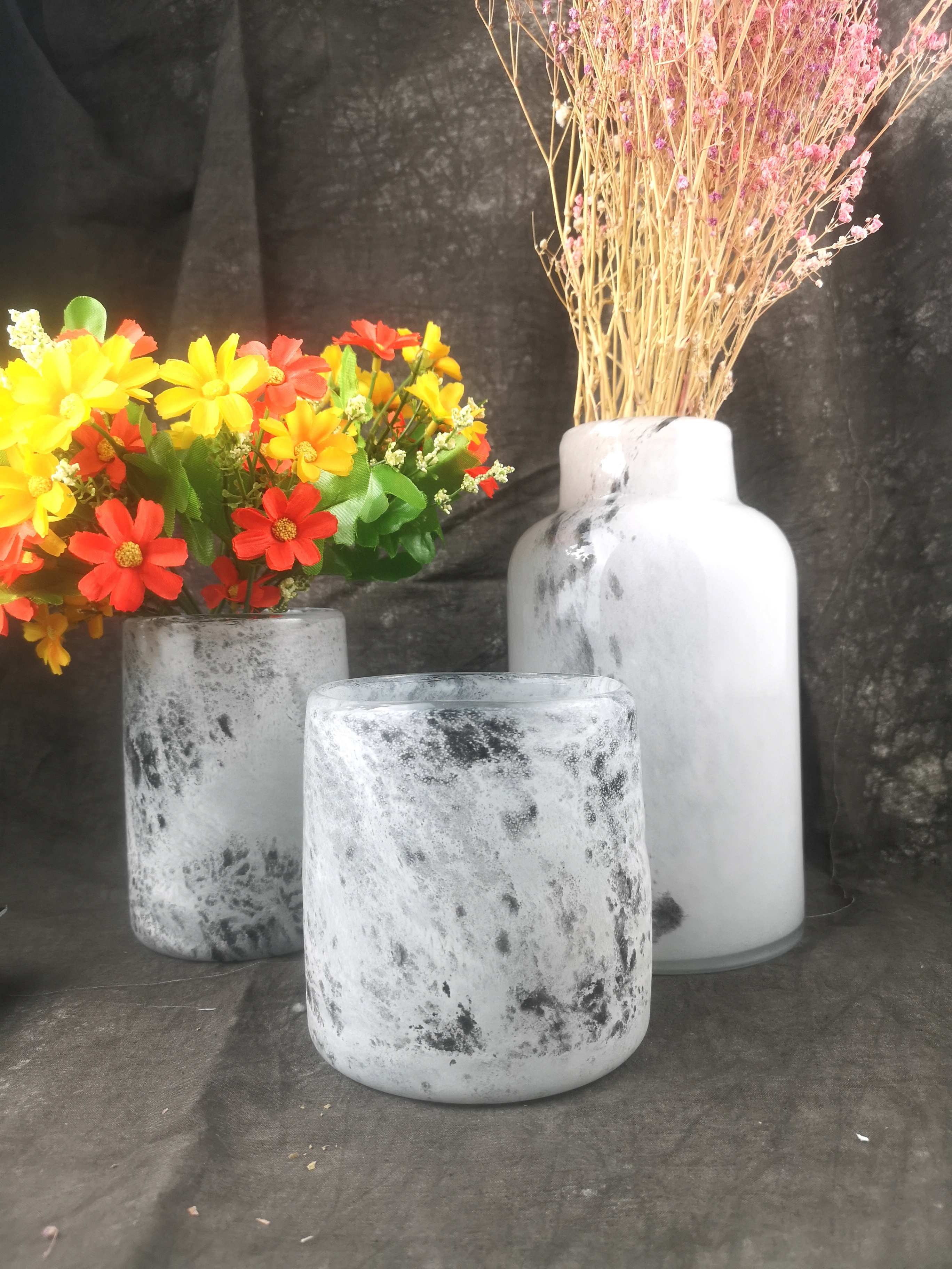 Pillar Cylinder White Tea Light Crystal Glass Candle Holder In Bulk