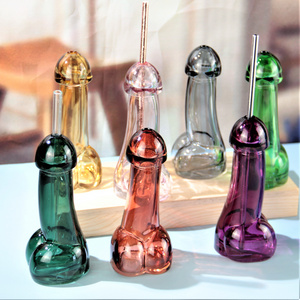 custom personalized funny cool colored wine glass penis shaped shot glasses set