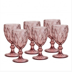 Colored wedding & Party vintage drinking glassware goblet vintage crystal glass set