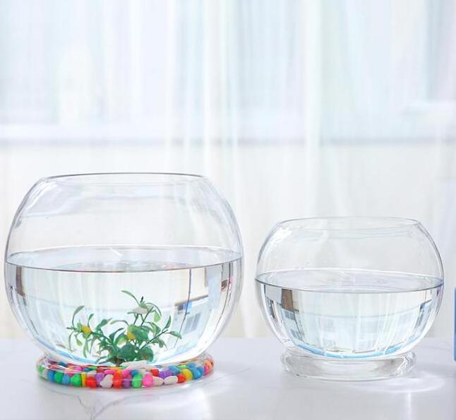 wholesale clear large small round glass fish bowl