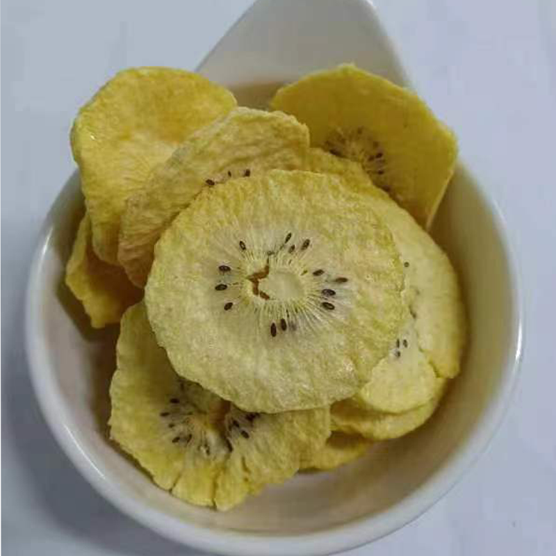 Guoyue New Product Bulk Dried Golden Kiwi Fruit Crunchy 100% Natural Fruits Snacks Chips Freeze Dried Yellow Kiwifruit Slices