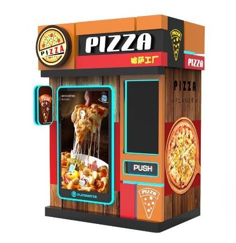 fully automatic windows digital self-service cookie bakery waffle sandwich cupcake pizza slice vending machine