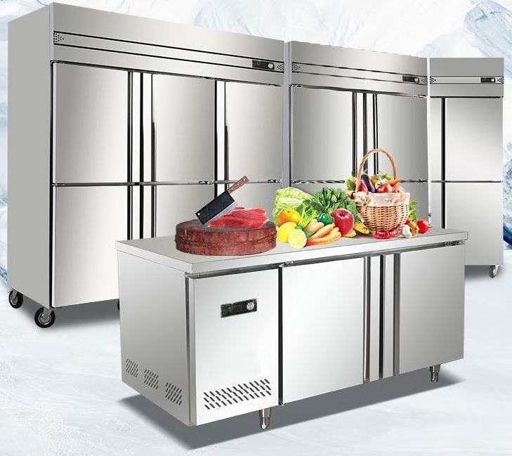 electric commercial double door supermarket cold deep freezer refrigerator and freezers with bottom freezer for home kitchen