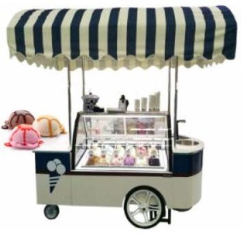 mobile beach mexican electric rolled ice cream push carts cart bike with display freezer wheels for ice cream sale