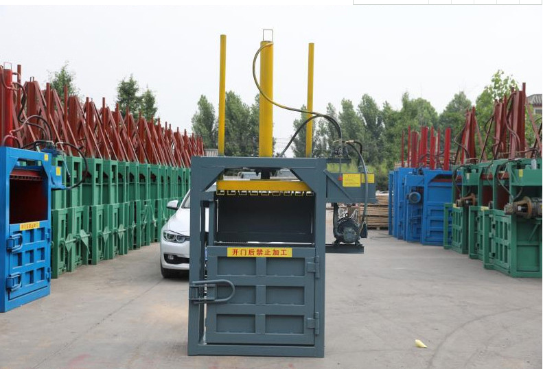 mini square hydraulic waste paper plastic bottle cardboard aluminum can scrap metal baler baling machine for sale