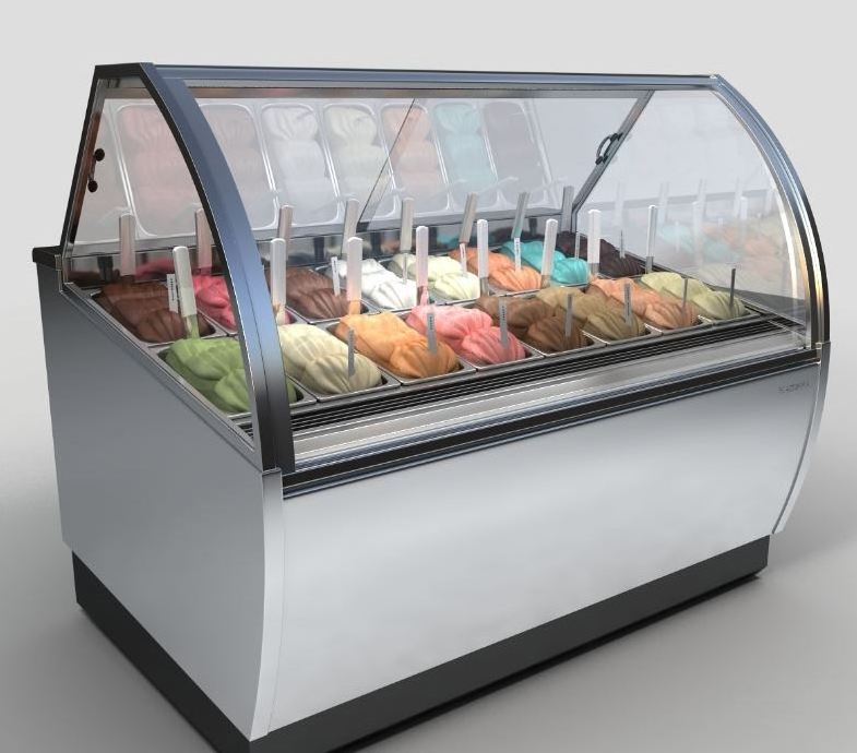 small portable scoop blast deep gelato ice-cream popsicle ice cream display freezer for ice cream with storage containers