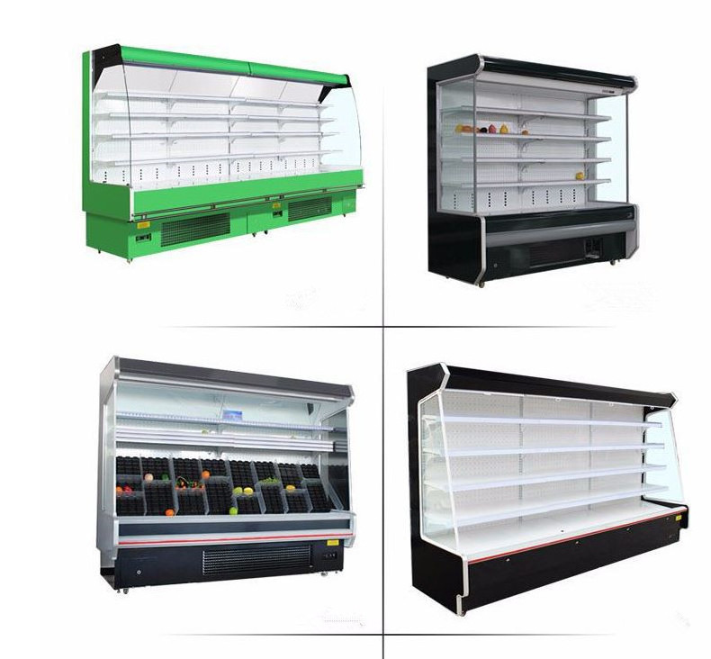 stand supermarket super market glass display freezer refrigerator chiller fridge equipment for food