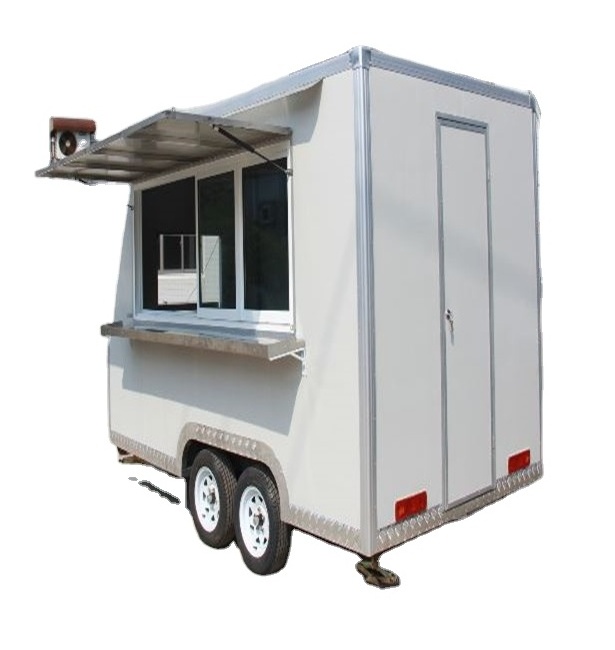 Hot sale really round fully loaded mobile churros food cooking trailer caravan for pizza sale with smoker