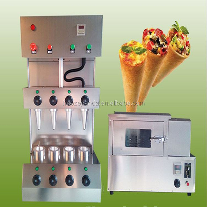 high quality sourdough automatic umbrella pizza cone maker vending making machine with 2 head and rotary oven