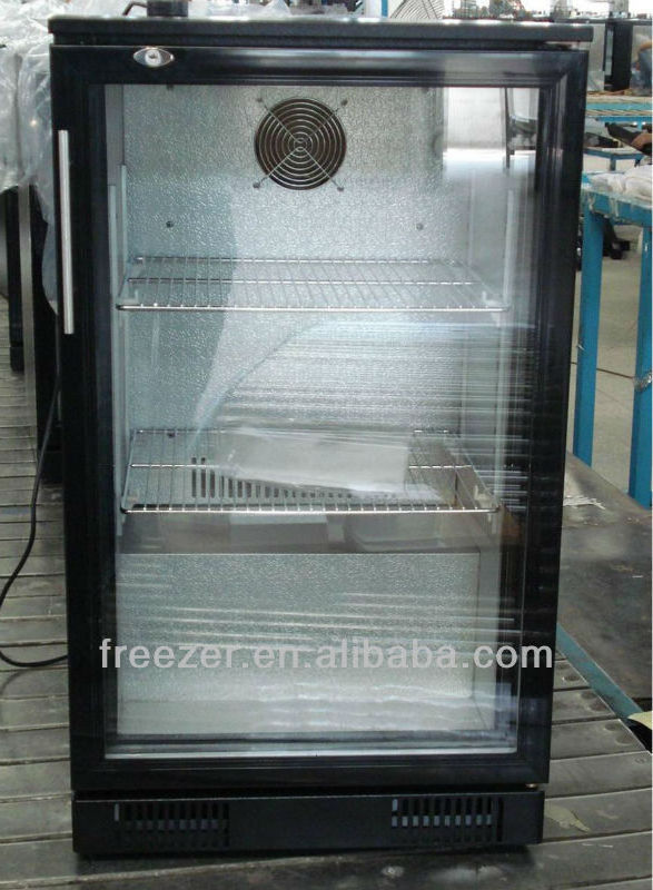 New 118L mini bar fridge glass door cabinet restaurant cooler mini refrigerator freezer refrigeration equipment commercial hotel