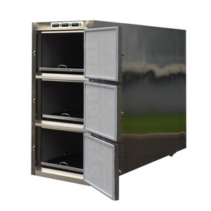 SYSMEDPALACE 3 cabinet mortuary freezer cadaver cooler storage funeral home equipment supplies