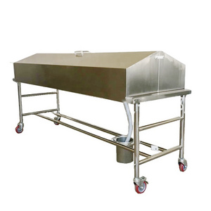 Sysmedpalace mortuary coffin transport trolley with cover for morgue equipment factory price