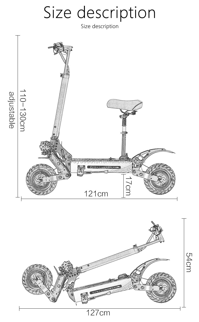 China 3200W dual motor powerful two wheel 10 inch fat tire offroad electric scooter