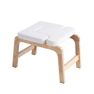 FRE Yoga Handstand Chair, Yoga Handstand Bench, Wood Frame and PVC Cushion