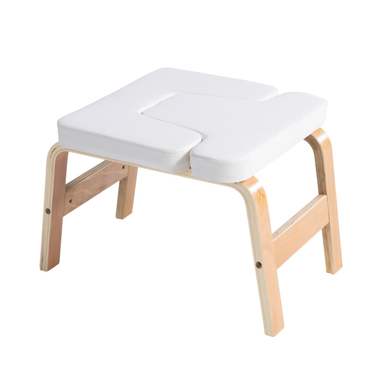 Yoga Handstand Chair, Yoga Handstand Bench, Wood Frame and PVC Cushion