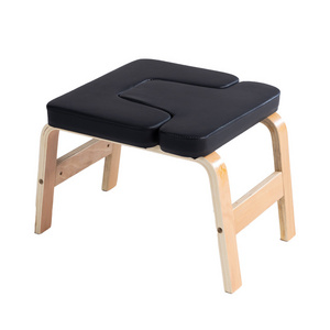 Yoga Handstand Chair, Yoga Handstand Bench, Wood Frame and PVC Cushion