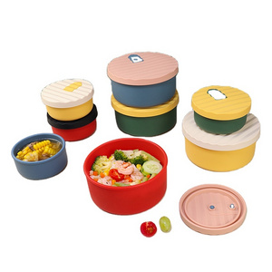 Food grade Silicone Pizza Dough Proofing Containers and Lids silicone lunch bento box