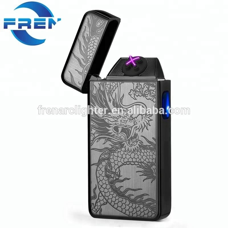 High quality FR-102 creative design lighter arc dragon for cigars cigarettes