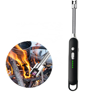 FR-029 360 Degree Portable Arc Lighter Windproof Recharge Cigarette Lighter USB Electric Plasma Lighter Kitchen Gadgets