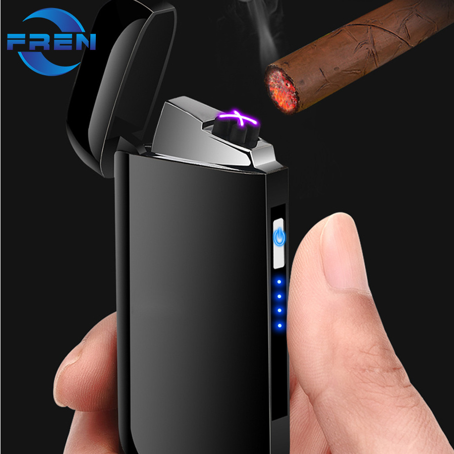 Electric USB Rechargeable Plasma Arc Lighter Windproof Flameless Cigarette Lighter Butane Free Mini Lighter for Candle Firework