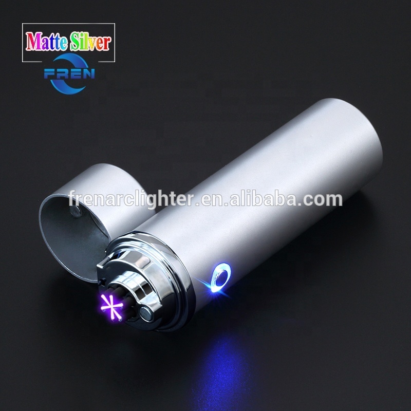 Wholesale Cool  Electric Custom Logo 3 Arc Plasma Lighter USB Rechargeable Electronic Candle Lighters