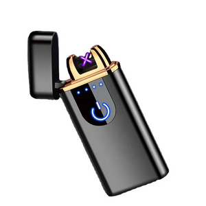 2024 Cheap Custom logo USB Rechargeable plasma LIGHTER for Candle Stove Camping, Electric Smoking LIGHTER