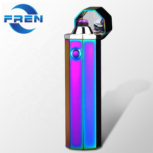 2023 FR-P03 factory Double Arc USB Lighter,refillable candle lighter,environmental usb charged lighter usb rechargeable lighter