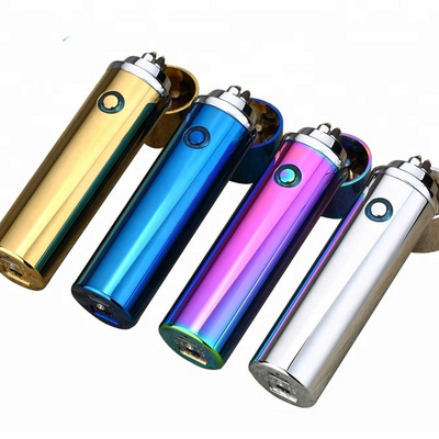 Dual Arc Electronic Cigarette Lighter USB Metal Rechargeable Windproof Flameless Electric Lighters Plasma Cigar Lighter