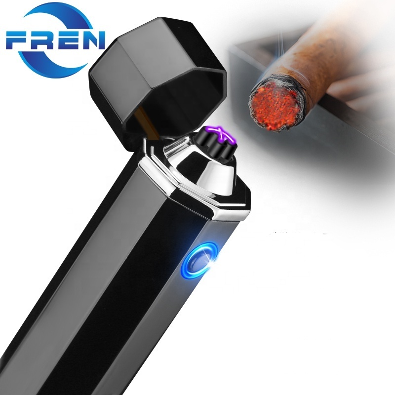 2023 FR-P03 factory Double Arc USB Lighter,refillable candle lighter,environmental usb charged lighter usb rechargeable lighter