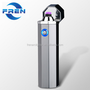 FR-P03 Polygon windproof Flameless Pipes coil usb electric LIGHTER With Safety Switch