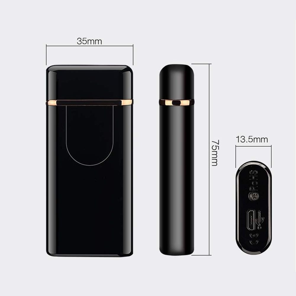 Wholesale Metal Rechargeable LED Switch Flameless Smoking Cigarette Lighter Ignition USB Fireplace Lighter Best Business Gift