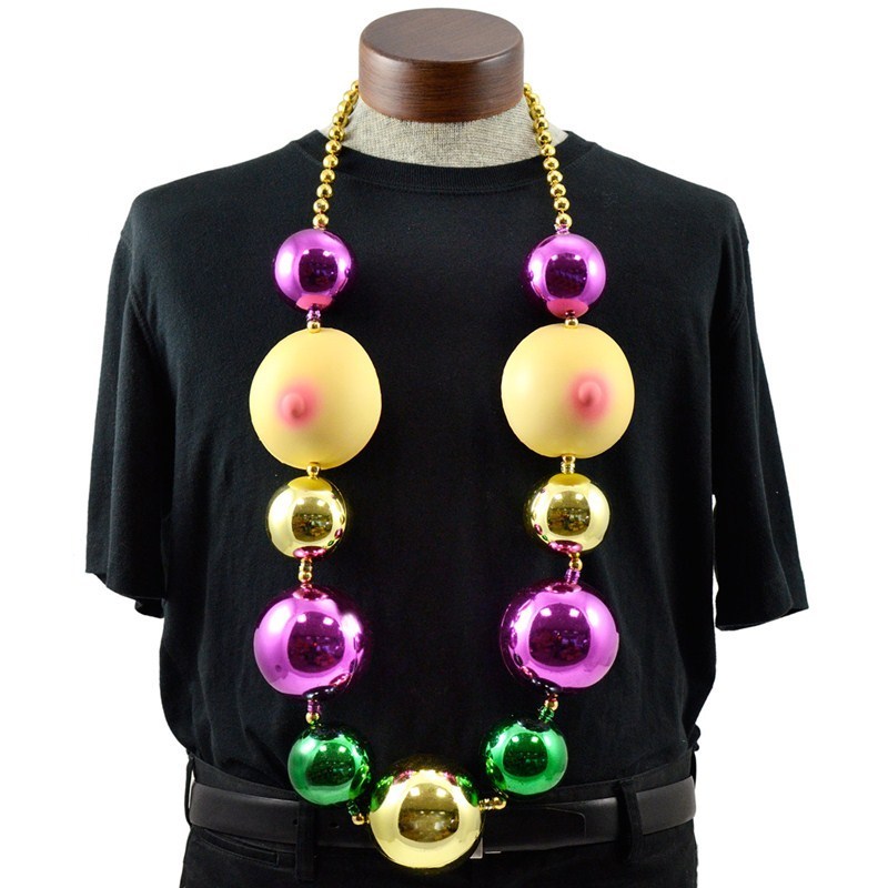 custom jumbo necklace mardi gras beads FGMG-0011