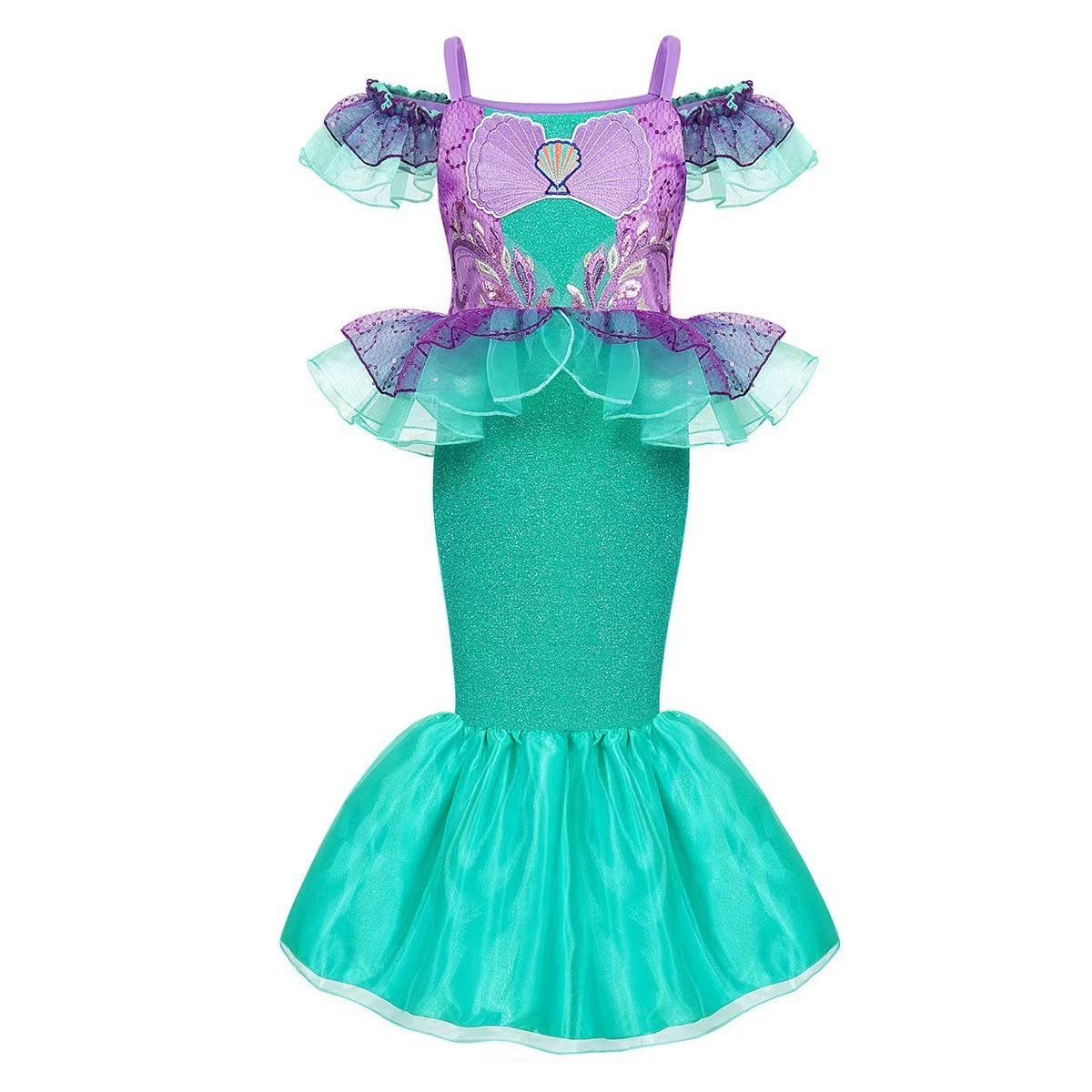 Children Carnival Cosplay Party Embroidery Fancy Dress Mermaid Costumes For Kid