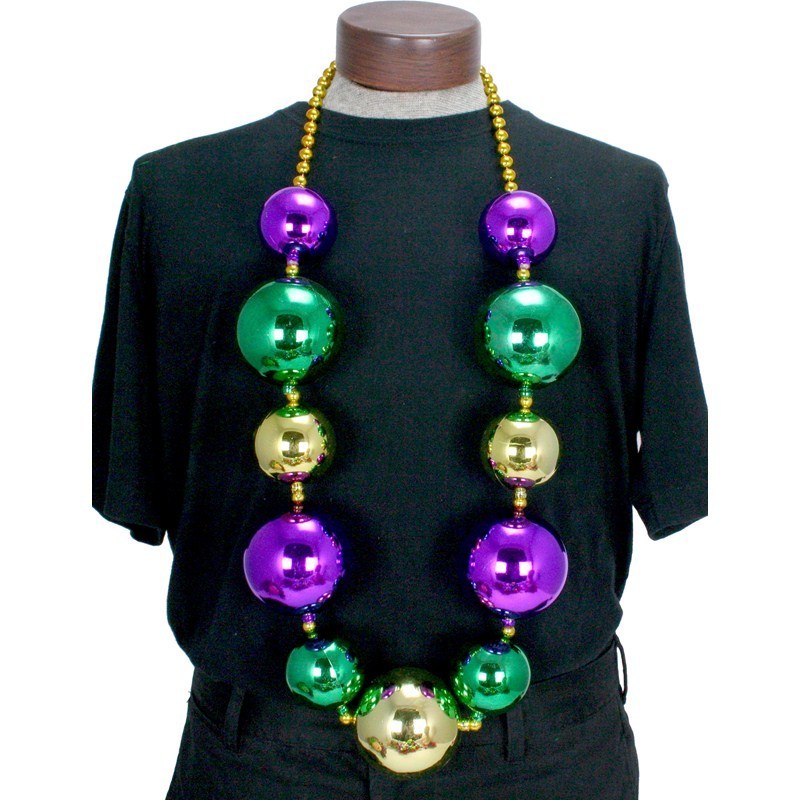 custom jumbo necklace mardi gras beads FGMG-0011