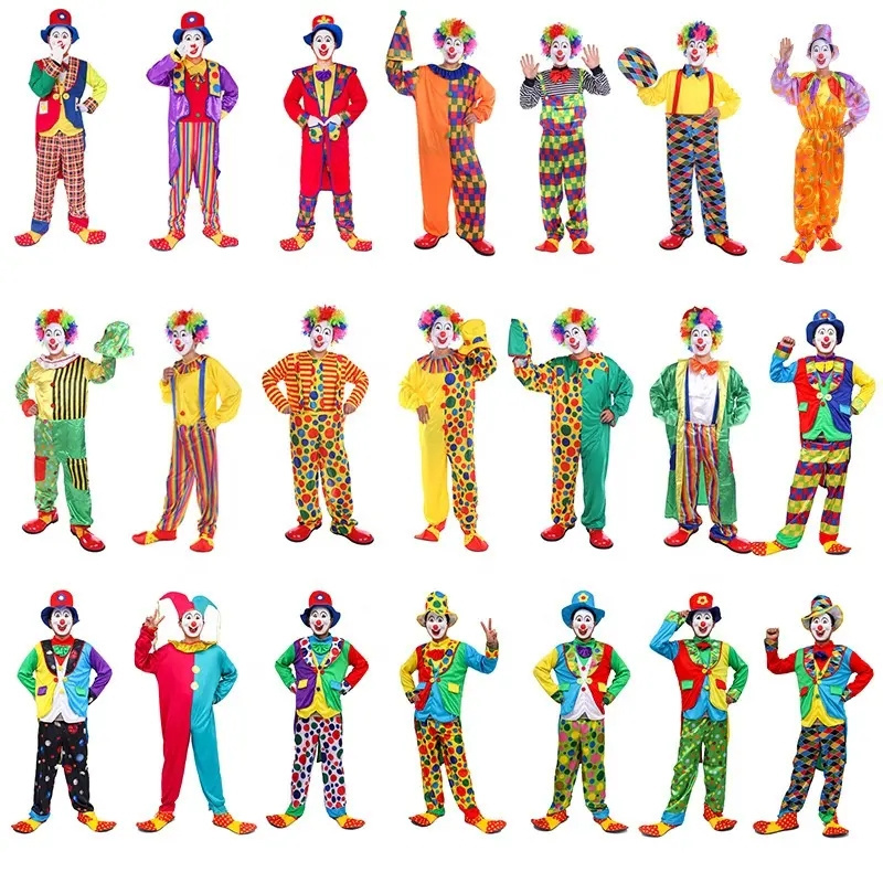 Wholesale Carnival Halloween Party cosplay Clown costumes