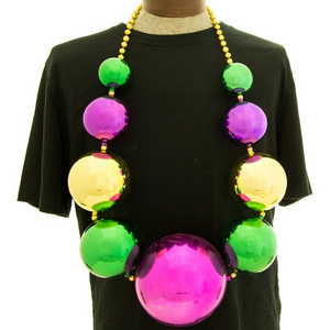 custom jumbo necklace mardi gras beads FGMG-0011