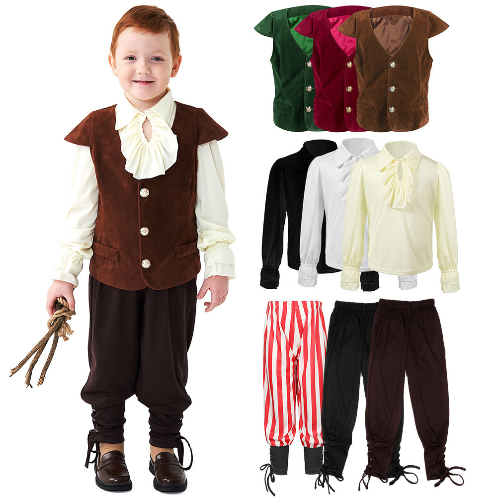 Cosplay Party Medieval Renaissance Vampires Pirate Costumes For Kids