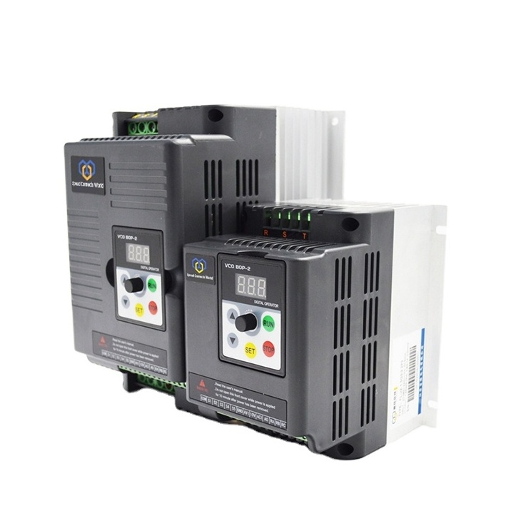 1.5KW 2HP 50 HZ 60HZ single phase 220 V input and Three phase 380V output variable  Frequency Converter