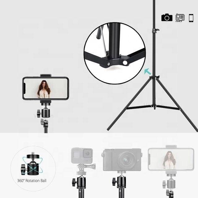 1.6 Meter tripod stand for phone and camera ring light tik tok live stream