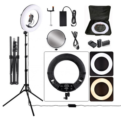 ring light 18 inch 3200-5600K 96w battery operated 480 led selfie ring light for photography